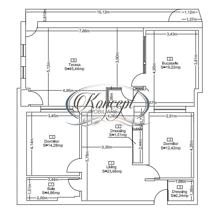 Apartament modern, cu terasa si parcare