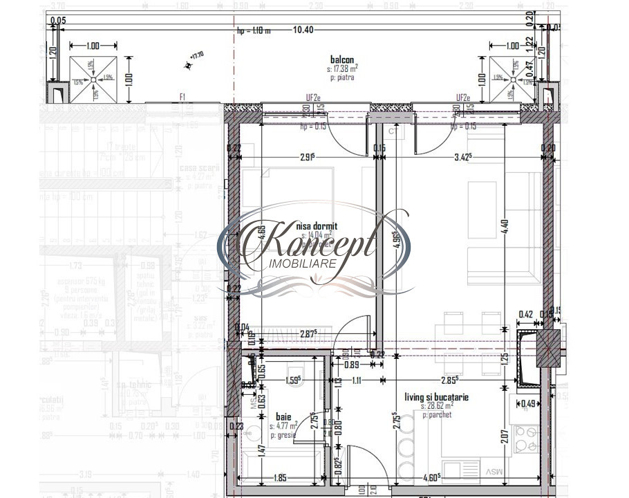 Apartament modern, cu terasa in Wings 