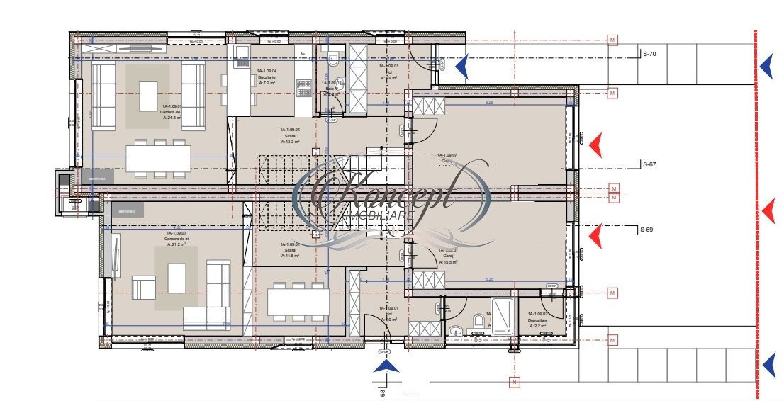Duplex modern cu rooftop in Voronet
