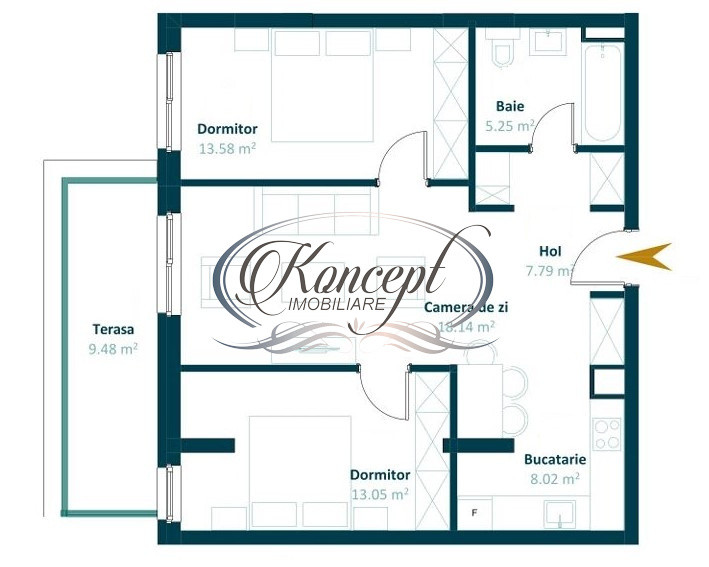 Apartament nou pe strada Dunarii cu garaj inclus