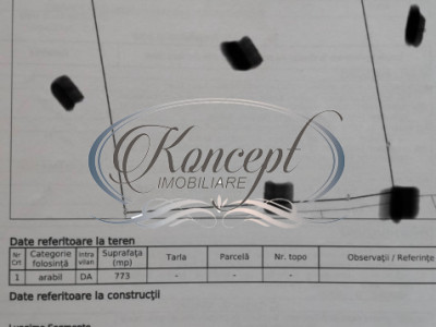 Ciurila, teren 773 mp cu autorizatie de construire