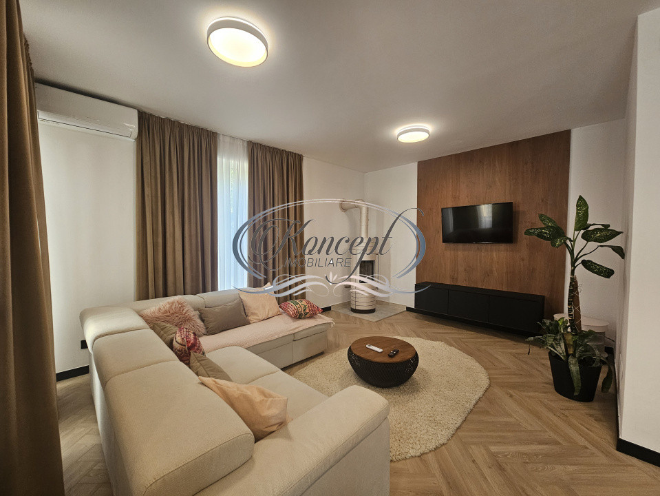 Gilau, casa mobilata cu parc privat in complex