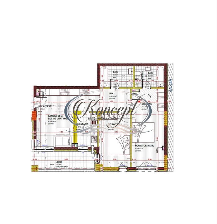 Floresti, 3 camere, 70 mp, bloc nou
