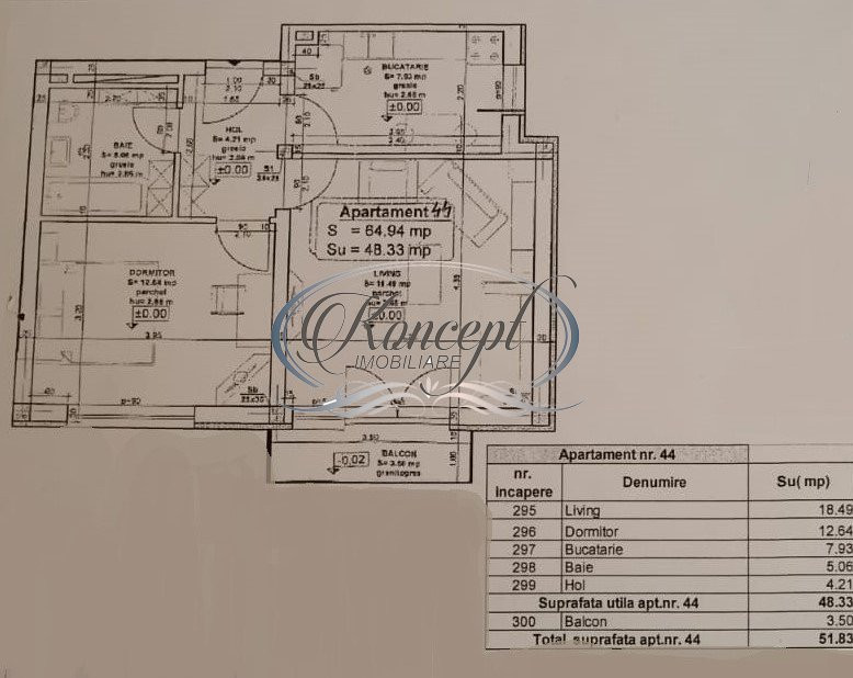 Apartament decomandat cu parcare pe strada Florilor