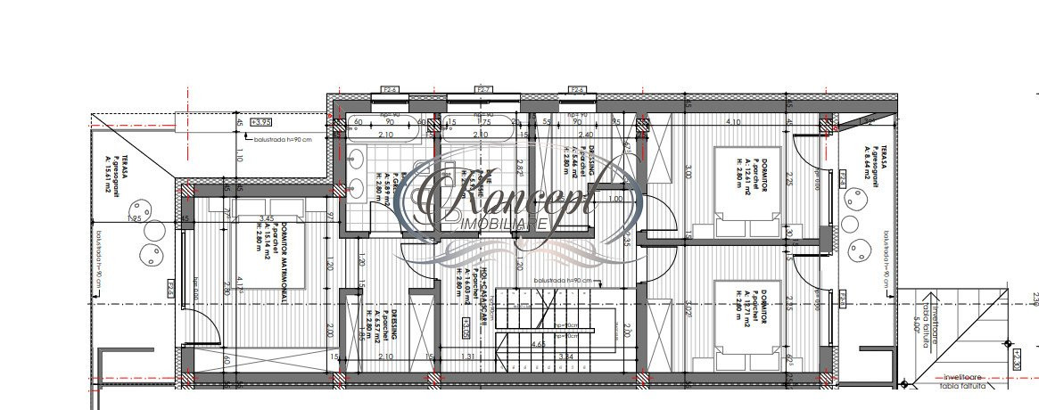 Duplex cu terasa rooftop