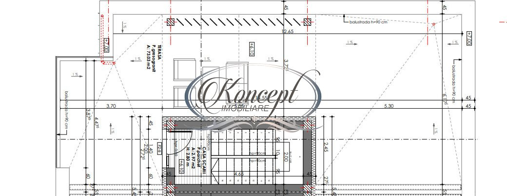 Duplex cu terasa rooftop