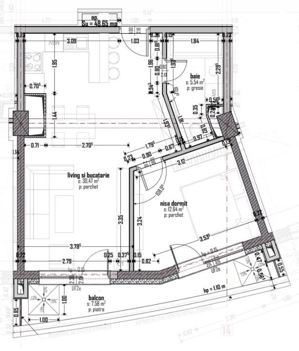 Apartament in Ansamblul Wings