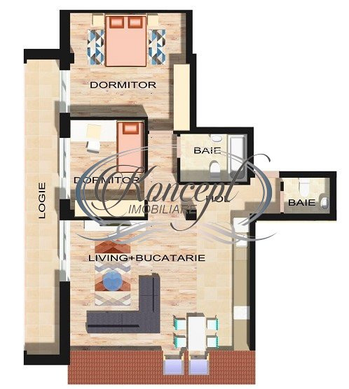 Apartament cu CF, zugravit, zona Poligon