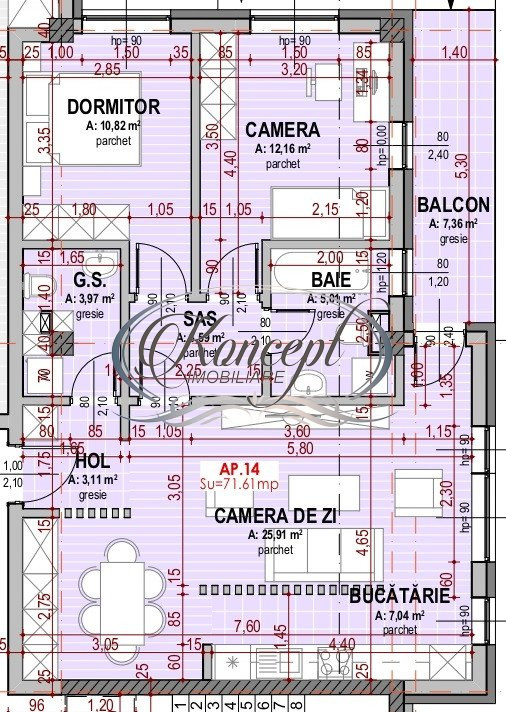 Apartament cu 3 camere in ansamblu nou, zona Somesului