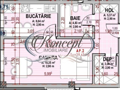 Apartament cu 1 camera in proiect nou zona Somesului