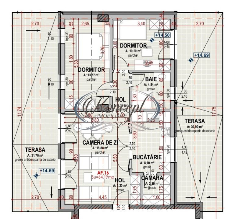 Penthouse in proiect nou in zona Somesului Floresti