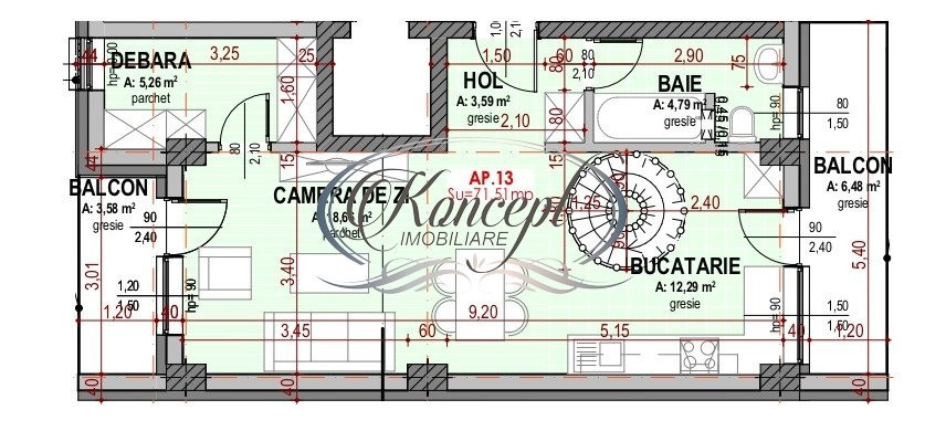 Apartament pe 2 niveluri in zona Somesului Floresti