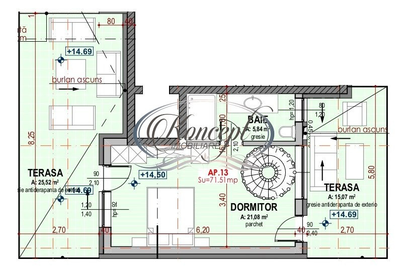 Apartament pe 2 niveluri in zona Somesului Floresti