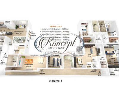 Apartament cu 3 camere in bloc nou, zona Ira