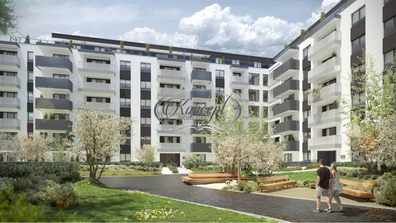 Apartament superfinisat cu gradina