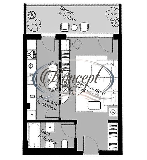 Apartament semifinisat pe strada Soporului