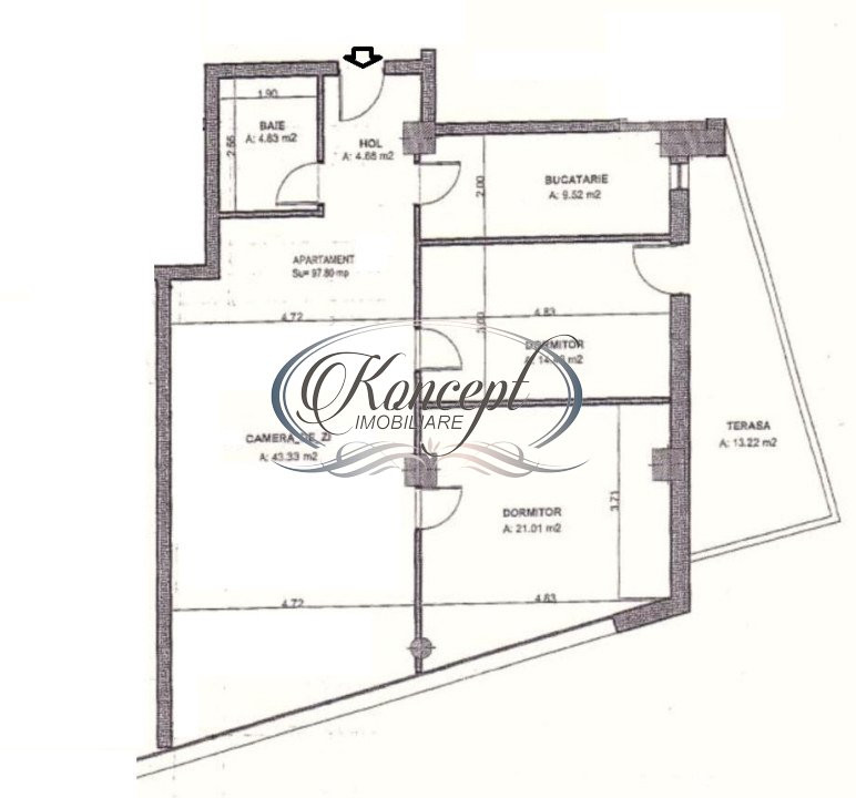 Apartament confort sporit pe strada Traian
